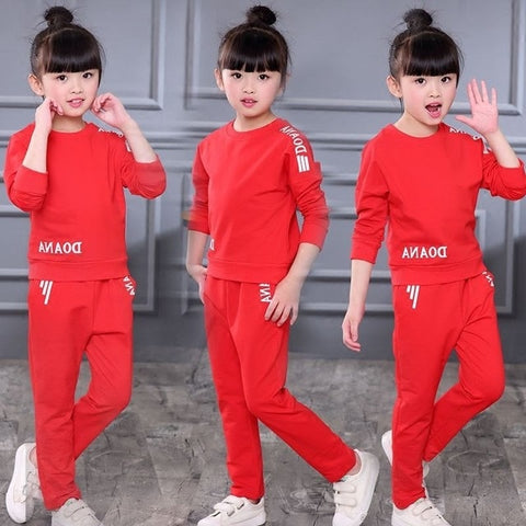 Girls Clothes 2020 Autumn Spring Long Sleeve Shirts + Pants Suits